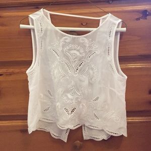 Brandy Melville sheer crop top open back