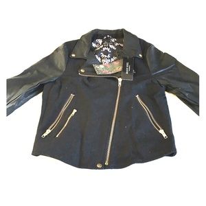 Faux leather jacket with tags