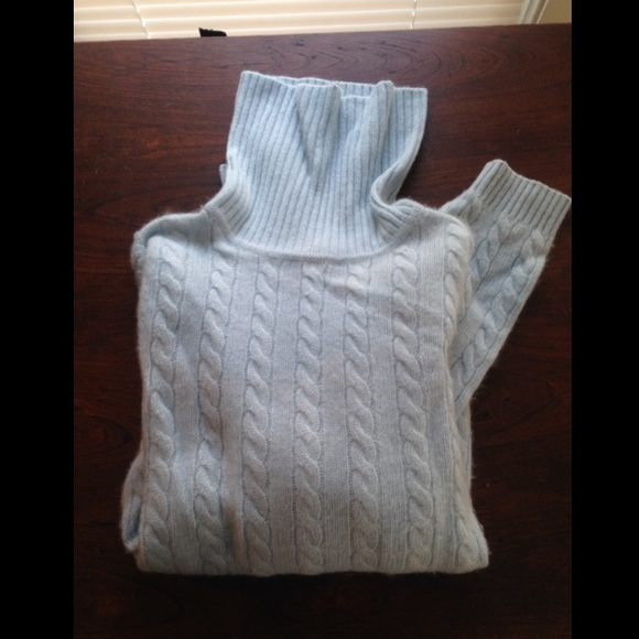 Baby blue turtle neck