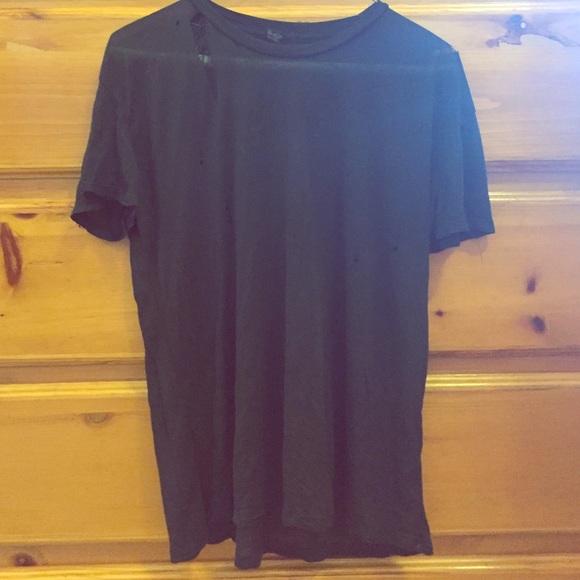 Brandy Melville black ripped t shirt