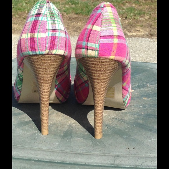 Plaid high heel shoes - Picture 3 of 3