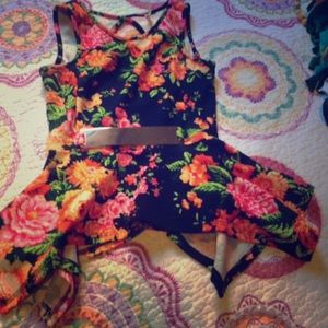 Floral peplum shirt