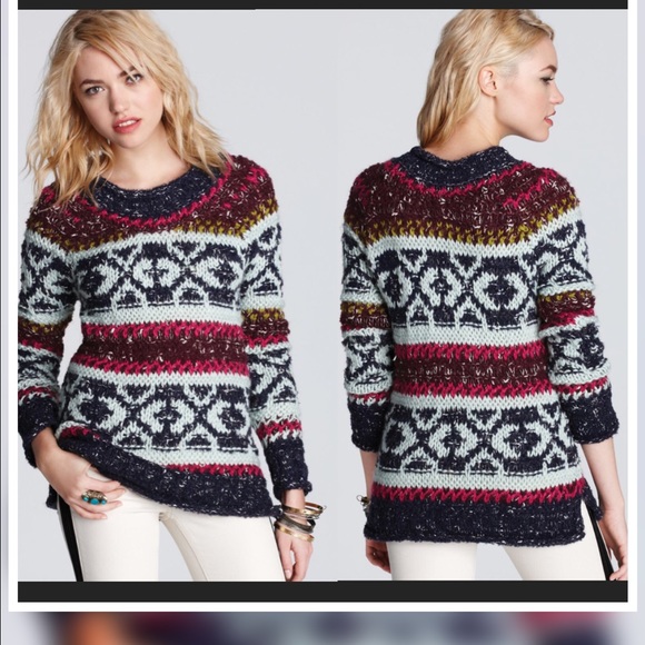 Free People Sweaters - Free People Fair Isle Chunky Knit Sweater
