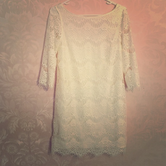 Zara Dresses & Skirts - White Lace Zara Dress