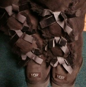 ugg bailey bow tall chocolate ugg bailey bow tall chocolate