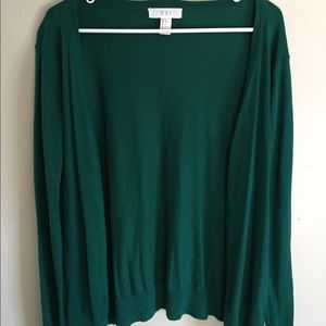F21 Green Midi Cardigan