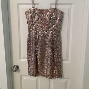 Rose Gold BCBG Sequin Cocktail Dress
