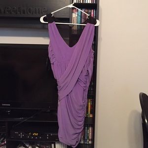 Purple bunch/wrap Fredericks of Hollywood dress