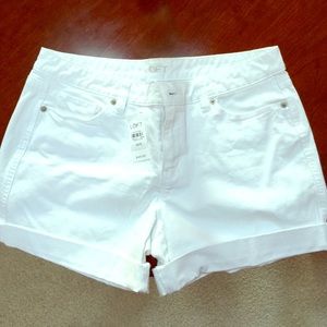 Loft White Denim Shorts