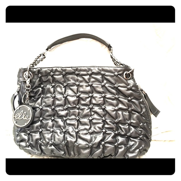 Beautiful Elle silver/gray shoulder bag. Like new!