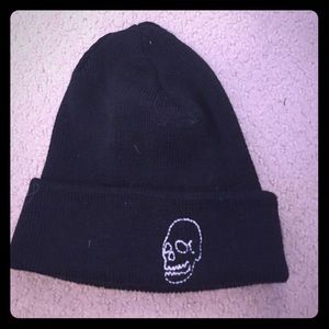 Black beanie with skull from brandy Melville