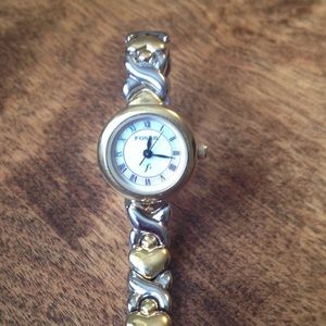 Fossil gold and silver watch