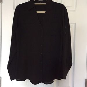 Classic Black Express Portofino Button Down Shirt