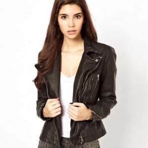 Free People Vegan Faux Leather Moto Jacket