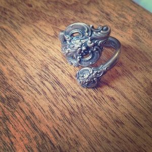Silver spoon ring