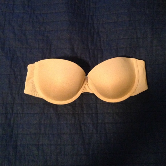 Nude strapless bra