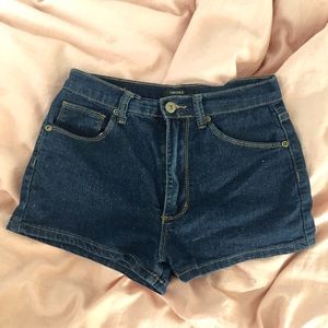 F21 denim high waisted shorts
