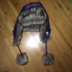 Plaid bomber hat