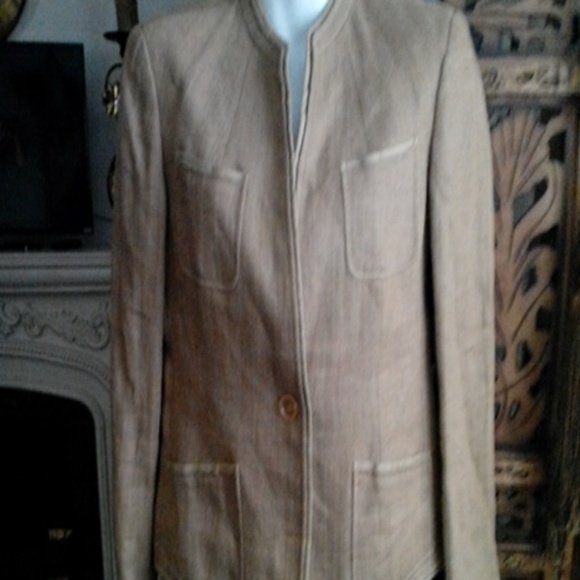 DKNY thick linen cropped Jacket