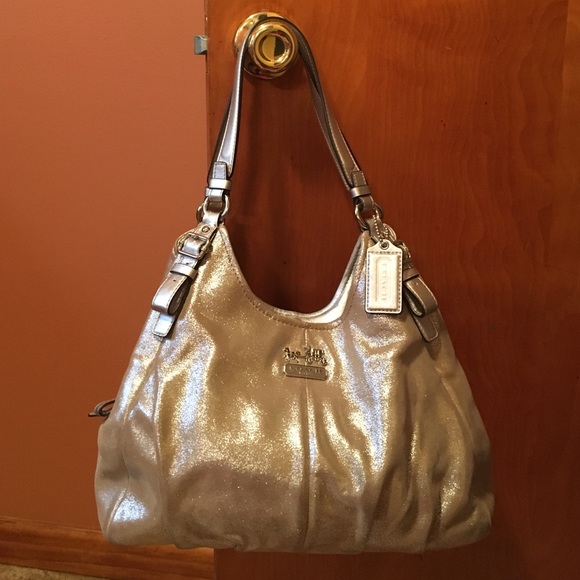 AUTHENTIC shimmery coach purse