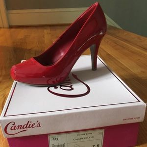 Candie's Red Heels-Brand New