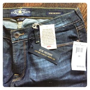 Lucky Brand Zoe Skinny Jeans Dark Rinse size 16/33