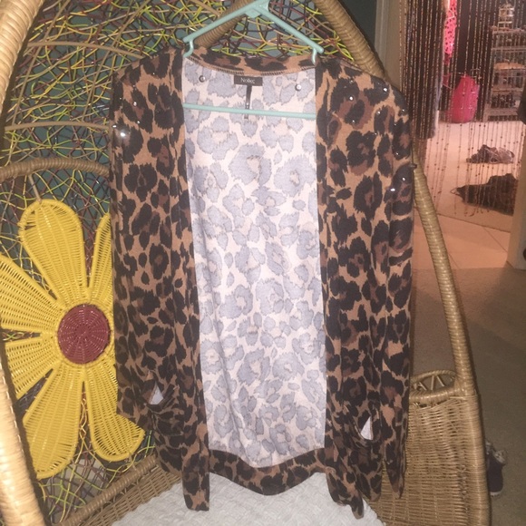 Mollie Leopard Print Studded Sweater