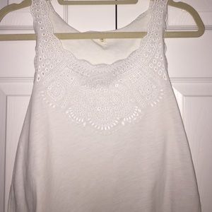 Beautifully detailed J Crew sleeveless tee