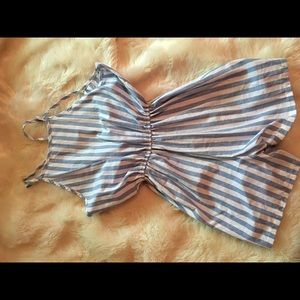 BLUE STRIPED ROMPER