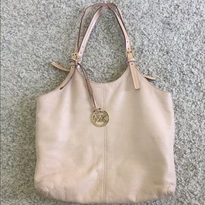 Blush leather Michael Kors oversize purse