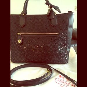 Coach Poppy Sequin Signature Blair Satchel