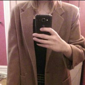 Camel Wool Blend Blazer/Coat