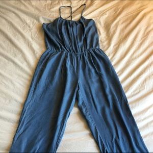 Zara light denim jumpsuit