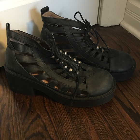Jeffrey Campbell cutout platform boots