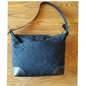Black Coach Shoulder Handbag Authentic