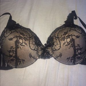 Lace and nude push up bra