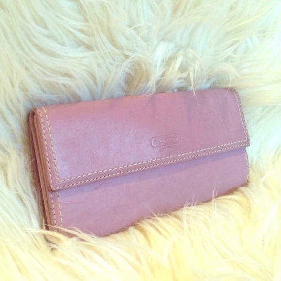 Coach wallet purple leather lavender