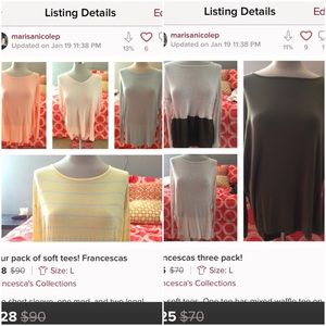 Pack of 7 Francescas soft tees!