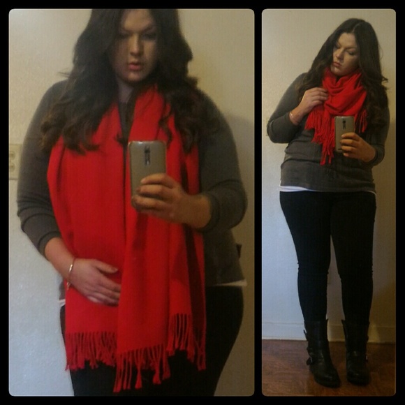Red Cashmere Scarf