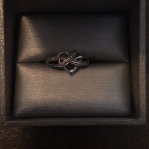 Sterling silver Zales heart promise ring