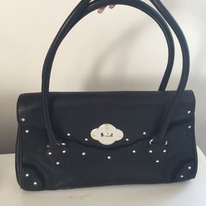 Michael Kors Black Leather Shoulder Handbag