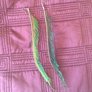 Peacock Feather Earrings
