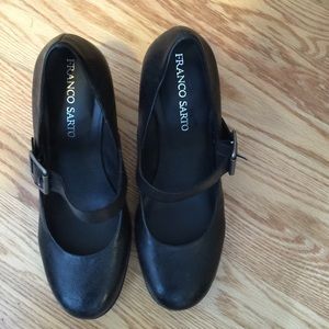 Black Franco Sarto Mary Janes