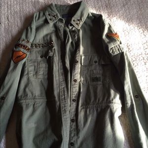 K+K army green jacket