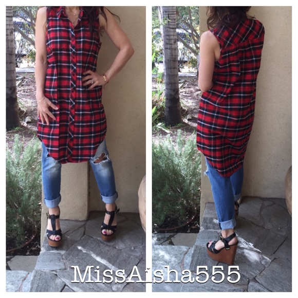 Plaid sleeveless dress - Picture 4 of 4