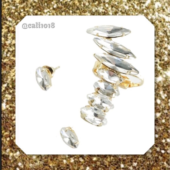 ⚡️FLASH SALE New Crystal Wing Cuff & Crystal Stud - Picture 2 of 2