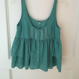 Free people turquoise tank top