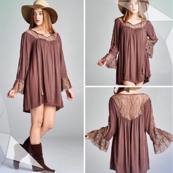 BOHO LACE TUNIC DRESS - Picture 2 of 3