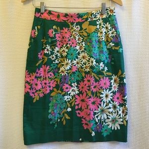Anthropologie floral pencil skirt