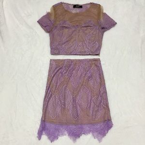 LULU'S Lavender 2 piece lace set